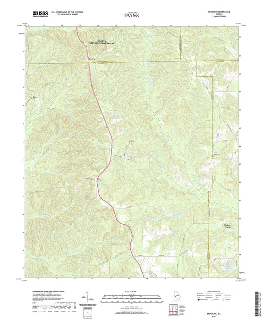 Brooklyn Georgia US Topo Map Image