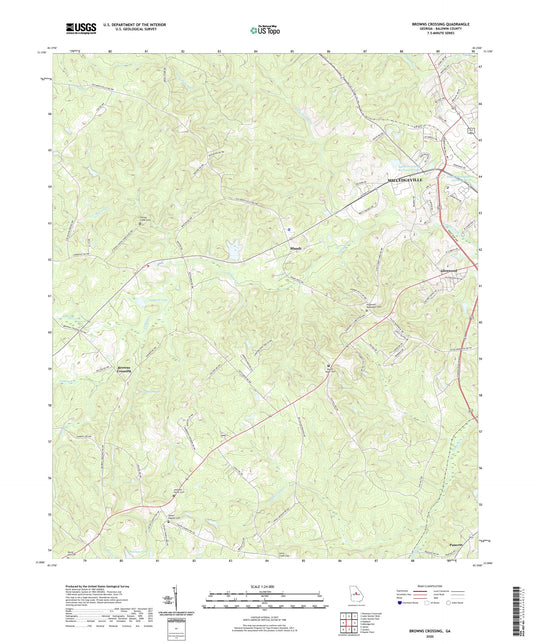 Browns Crossing Georgia US Topo Map Image