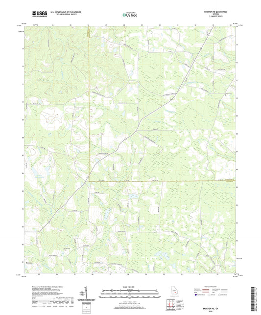 Broxton NE Georgia US Topo Map Image