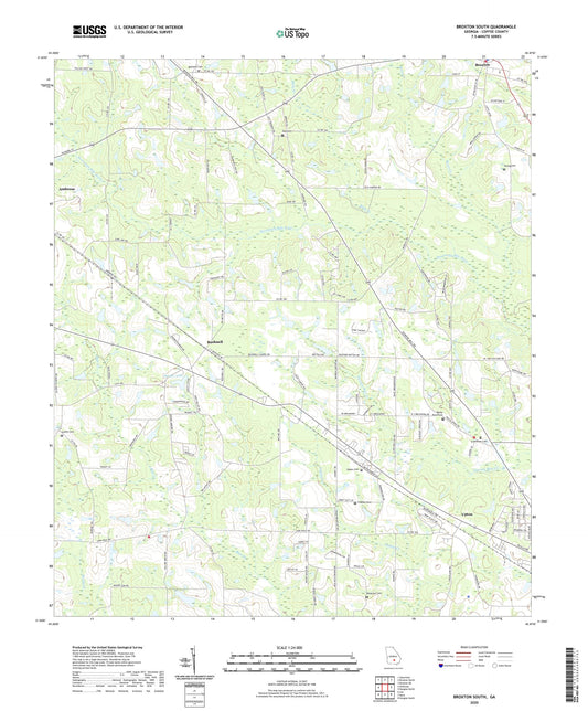 Broxton South Georgia US Topo Map Image