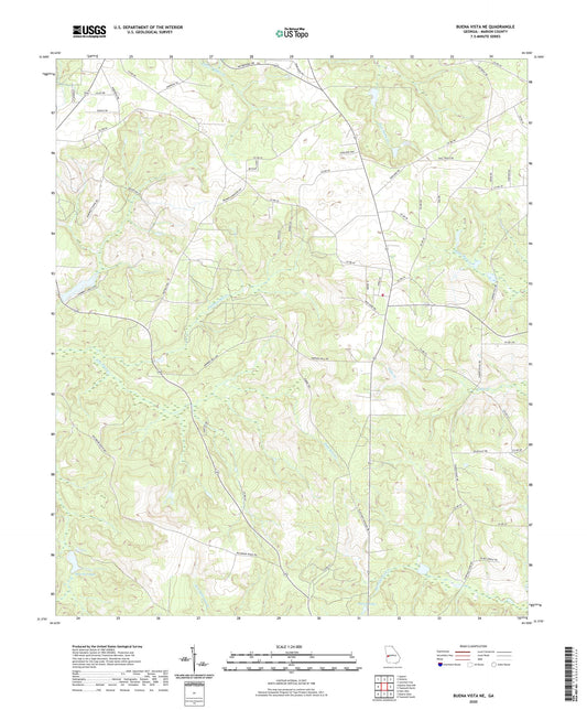Buena Vista NE Georgia US Topo Map Image