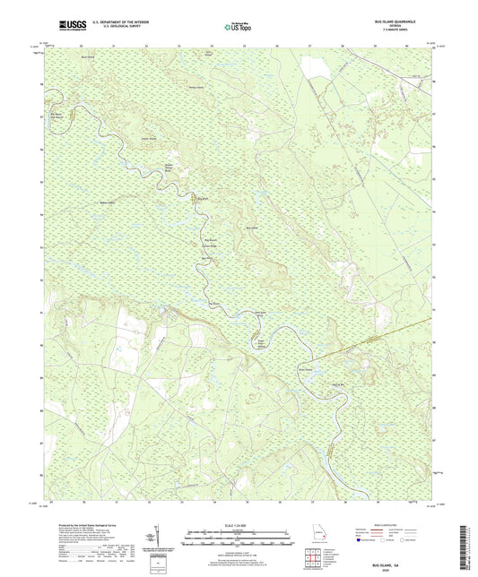 Bug Island Georgia US Topo Map Image