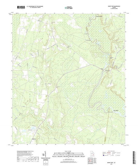 Burnt Fort Georgia US Topo Map Image