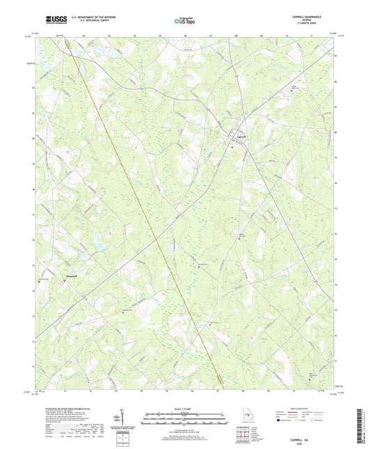 Cadwell Georgia US Topo Map Image