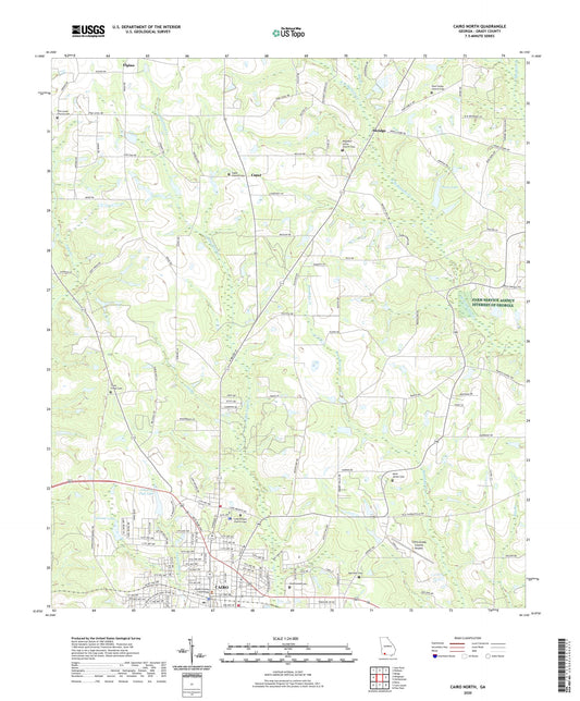 Cairo North Georgia US Topo Map Image