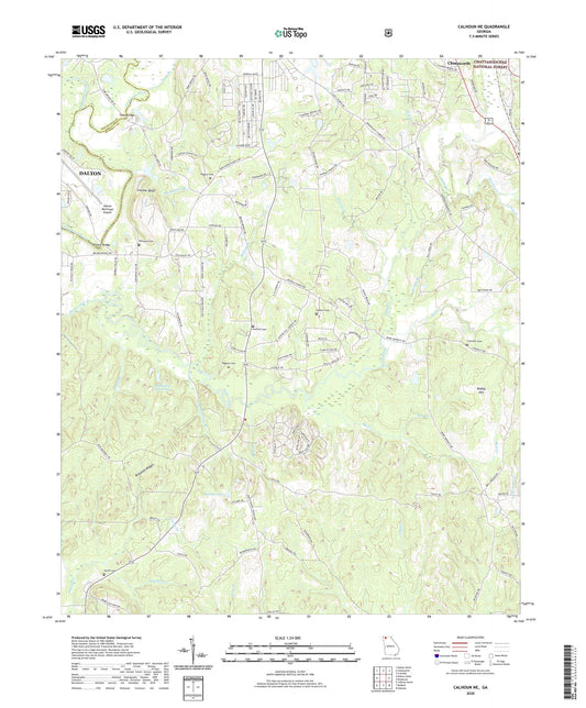 Calhoun NE Georgia US Topo Map Image