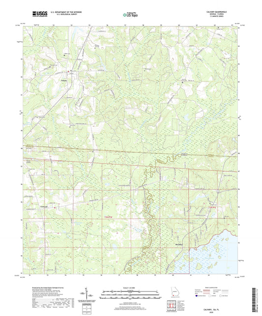 Calvary Georgia US Topo Map Image