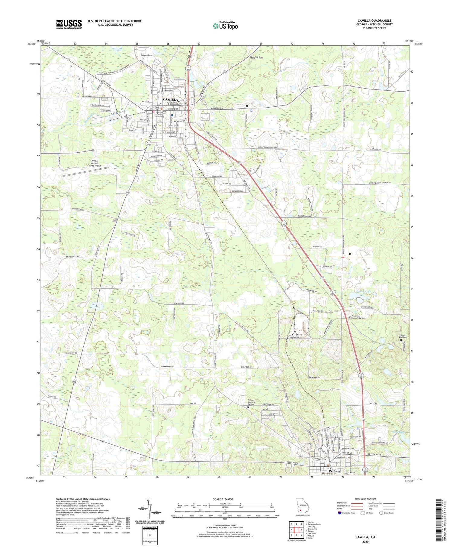 Camilla Georgia US Topo Map Image