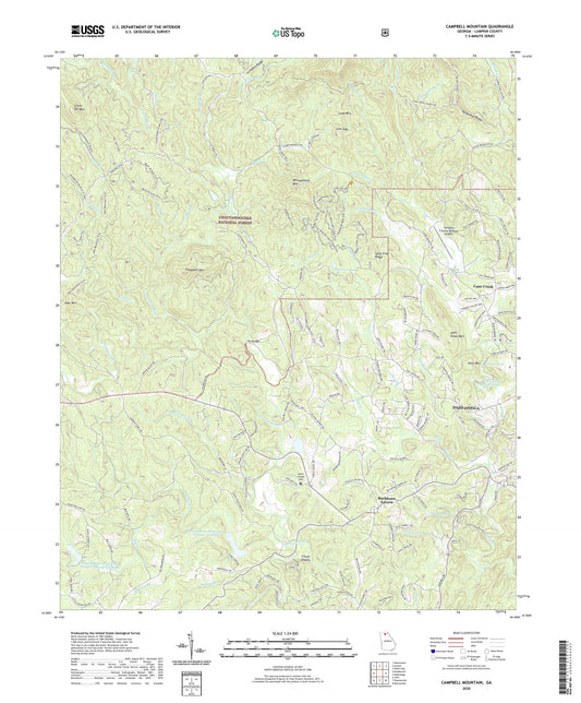 Campbell Mountain Georgia US Topo Map Image