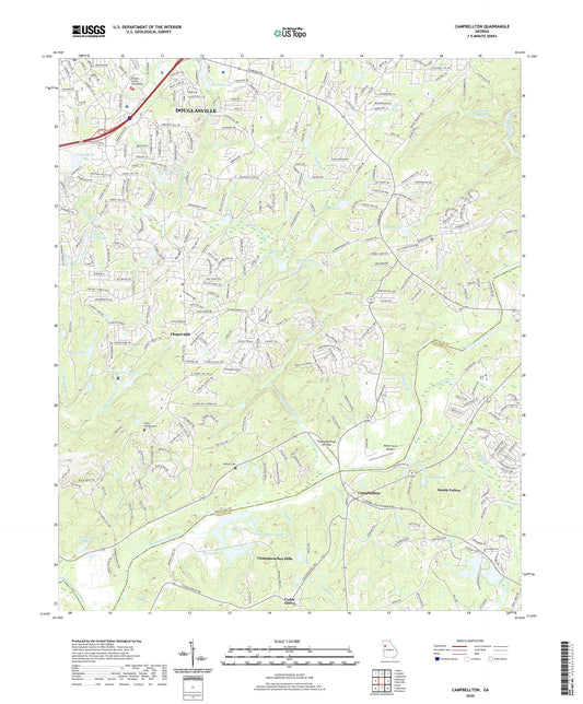 Campbellton Georgia US Topo Map Image