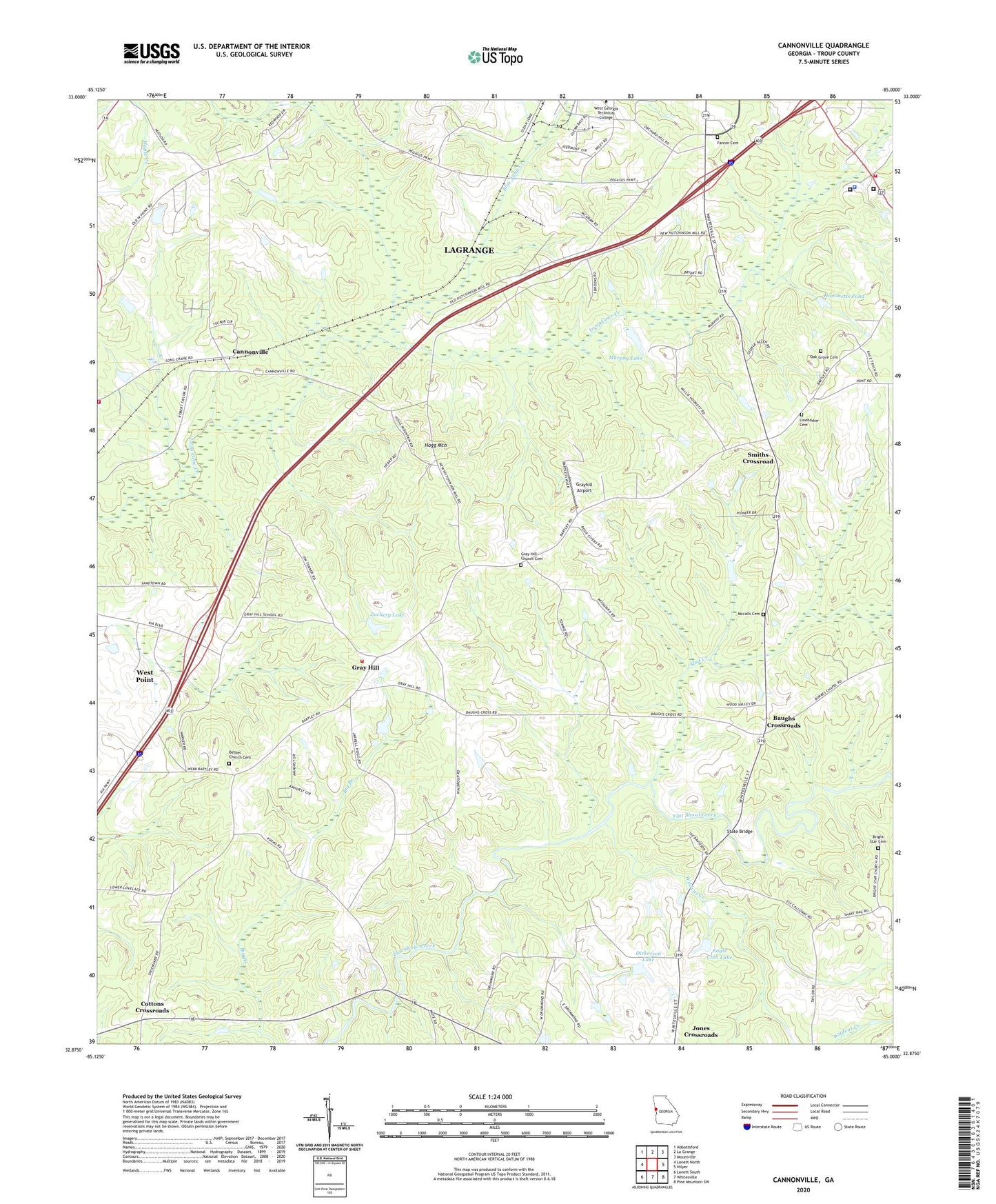 Cannonville Georgia US Topo Map Image