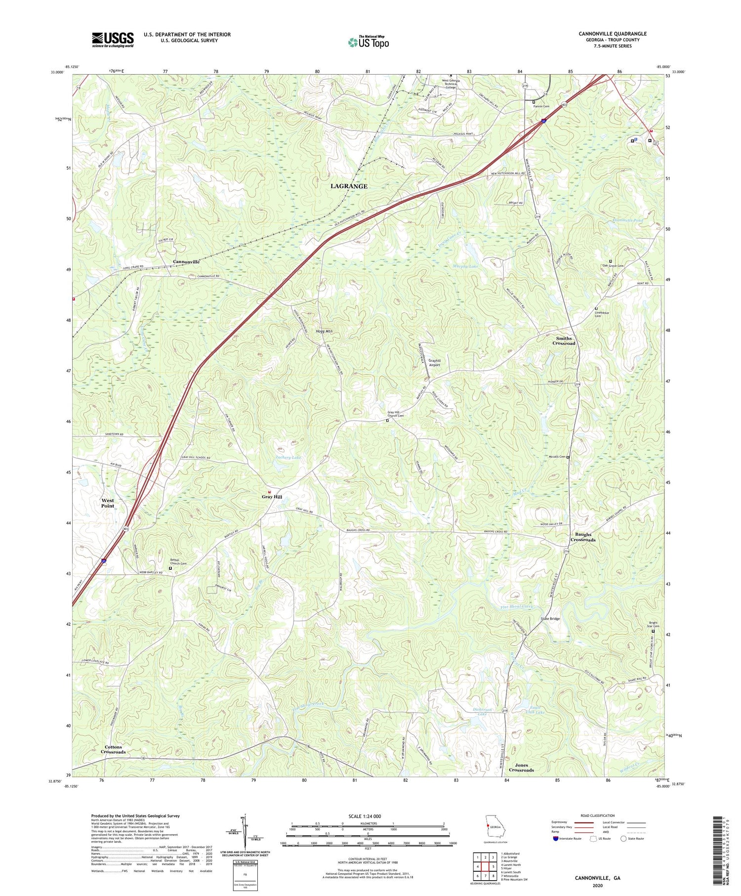 Cannonville Georgia US Topo Map Image