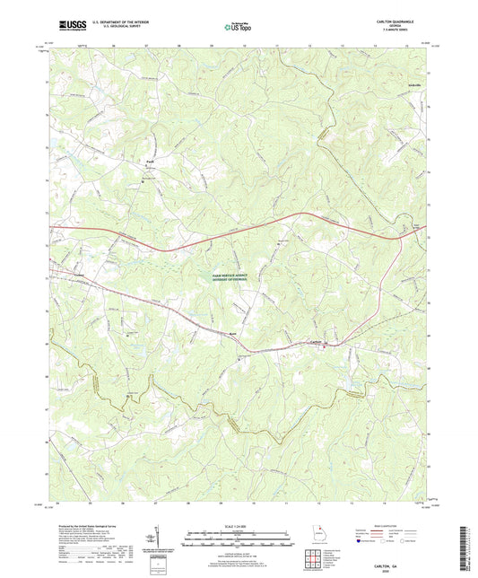 Carlton Georgia US Topo Map Image