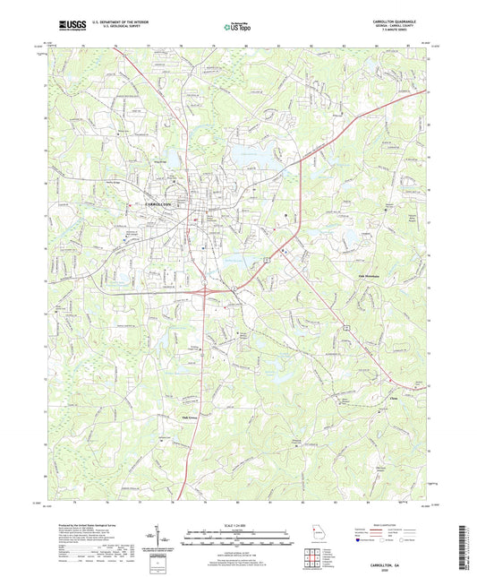 Carrollton Georgia US Topo Map Image