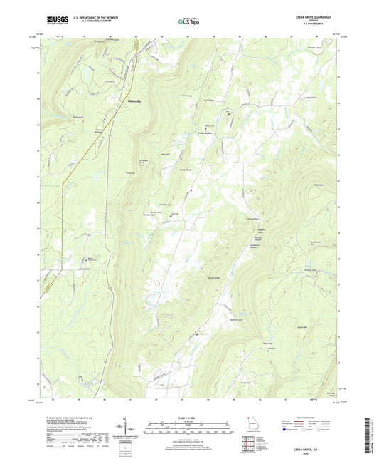 Cedar Grove Georgia US Topo Map Image