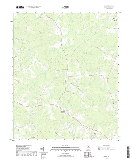 Celeste Georgia US Topo Map Image