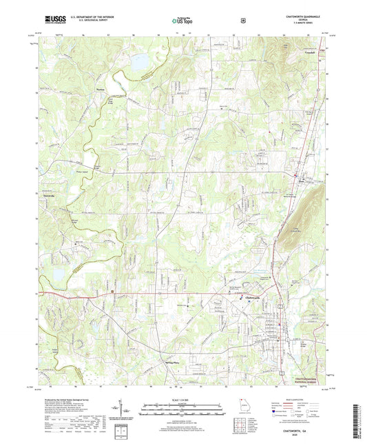 Chatsworth Georgia US Topo Map Image