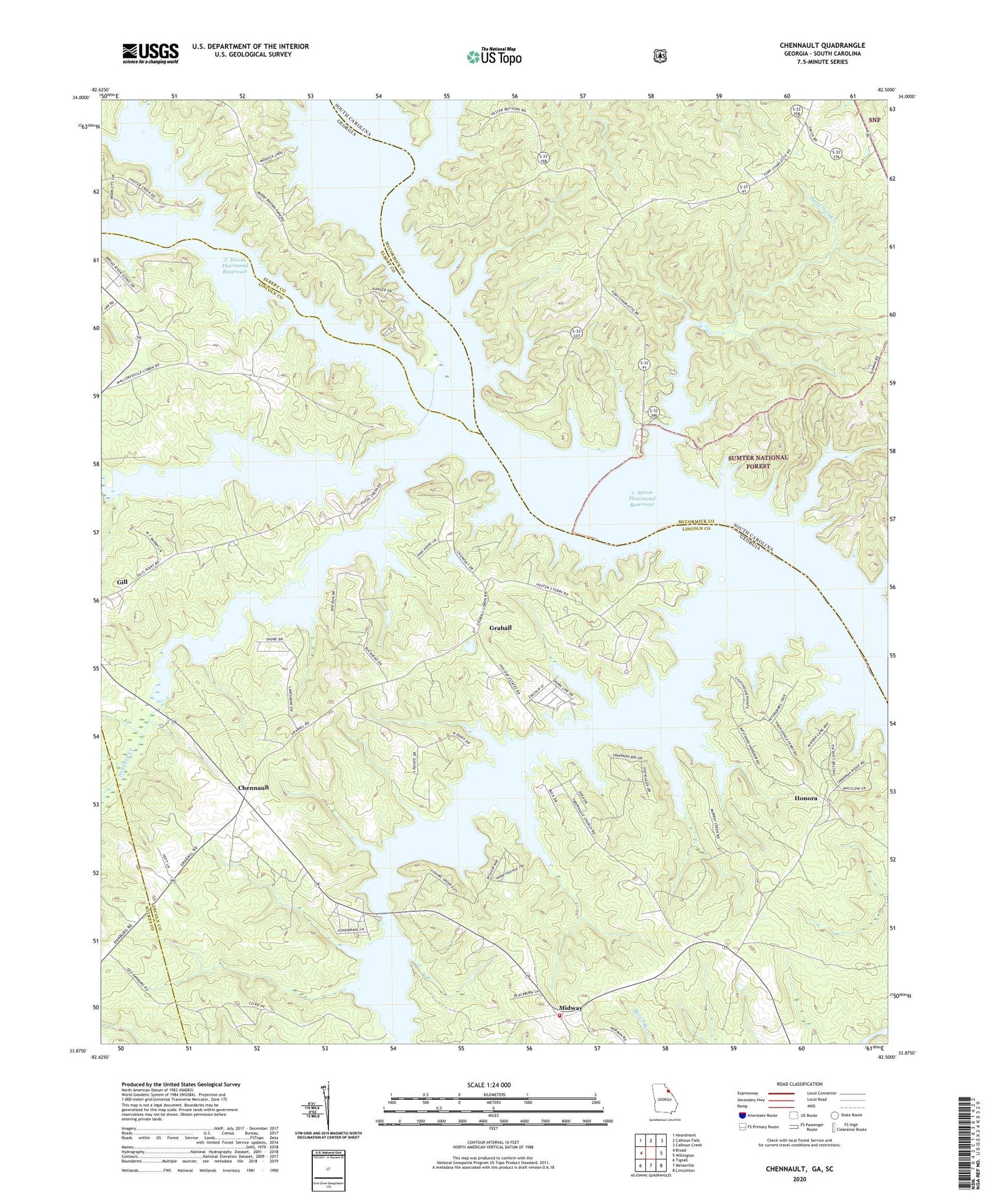 Chennault Georgia US Topo Map Image