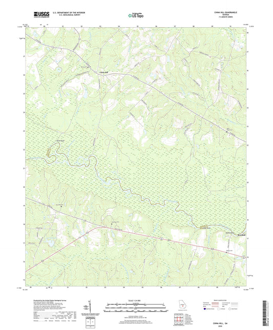China Hill Georgia US Topo Map Image