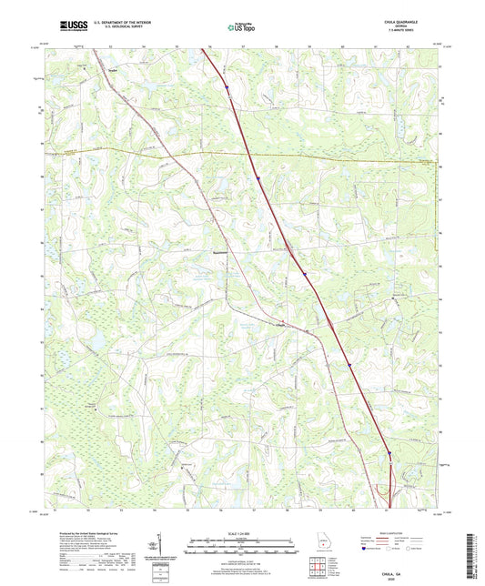 Chula Georgia US Topo Map Image
