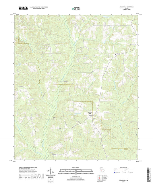 Church Hill Georgia US Topo Map Image