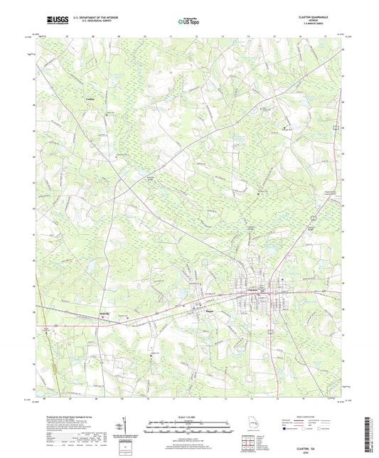 Claxton Georgia US Topo Map Image