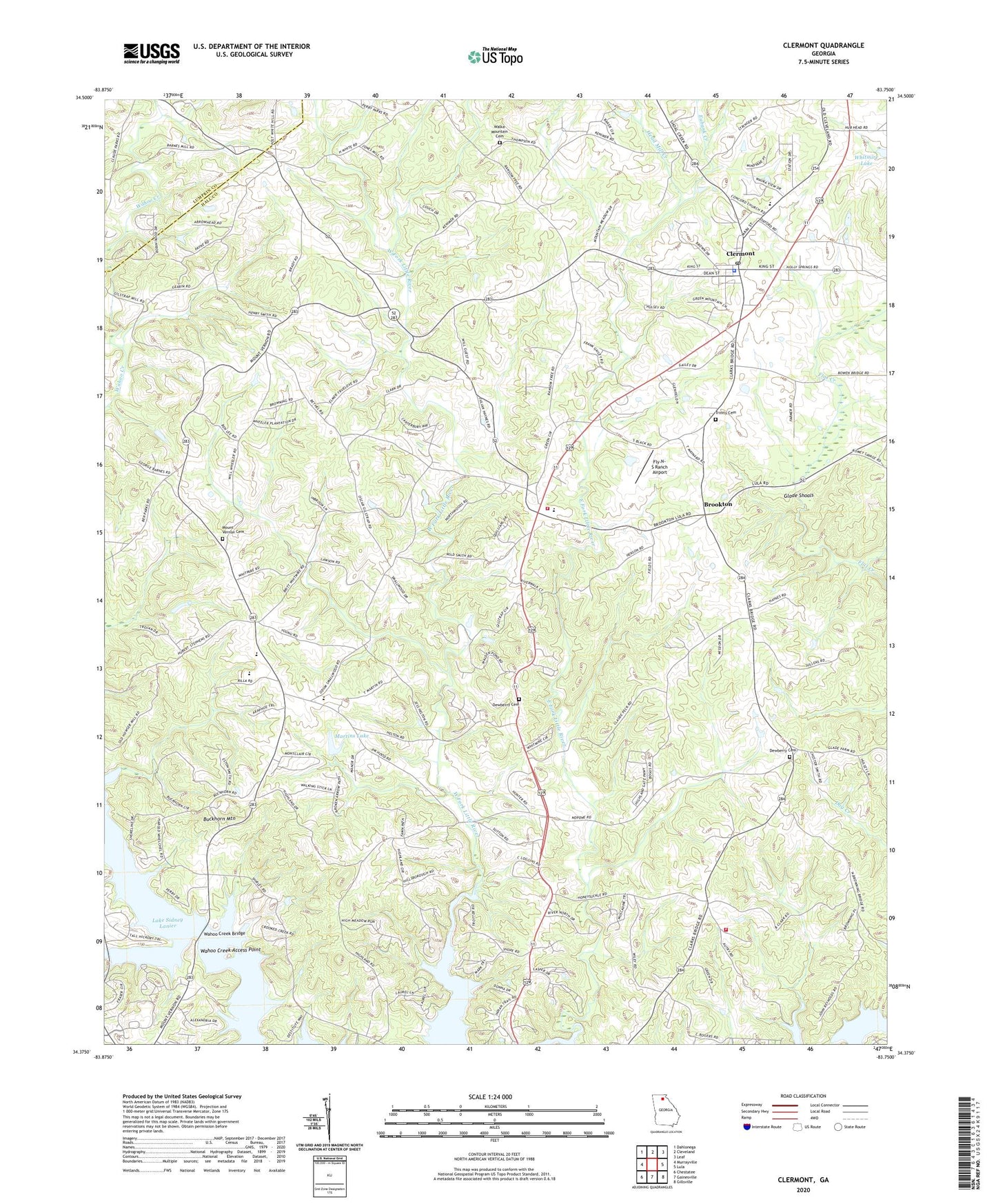Clermont Georgia US Topo Map Image