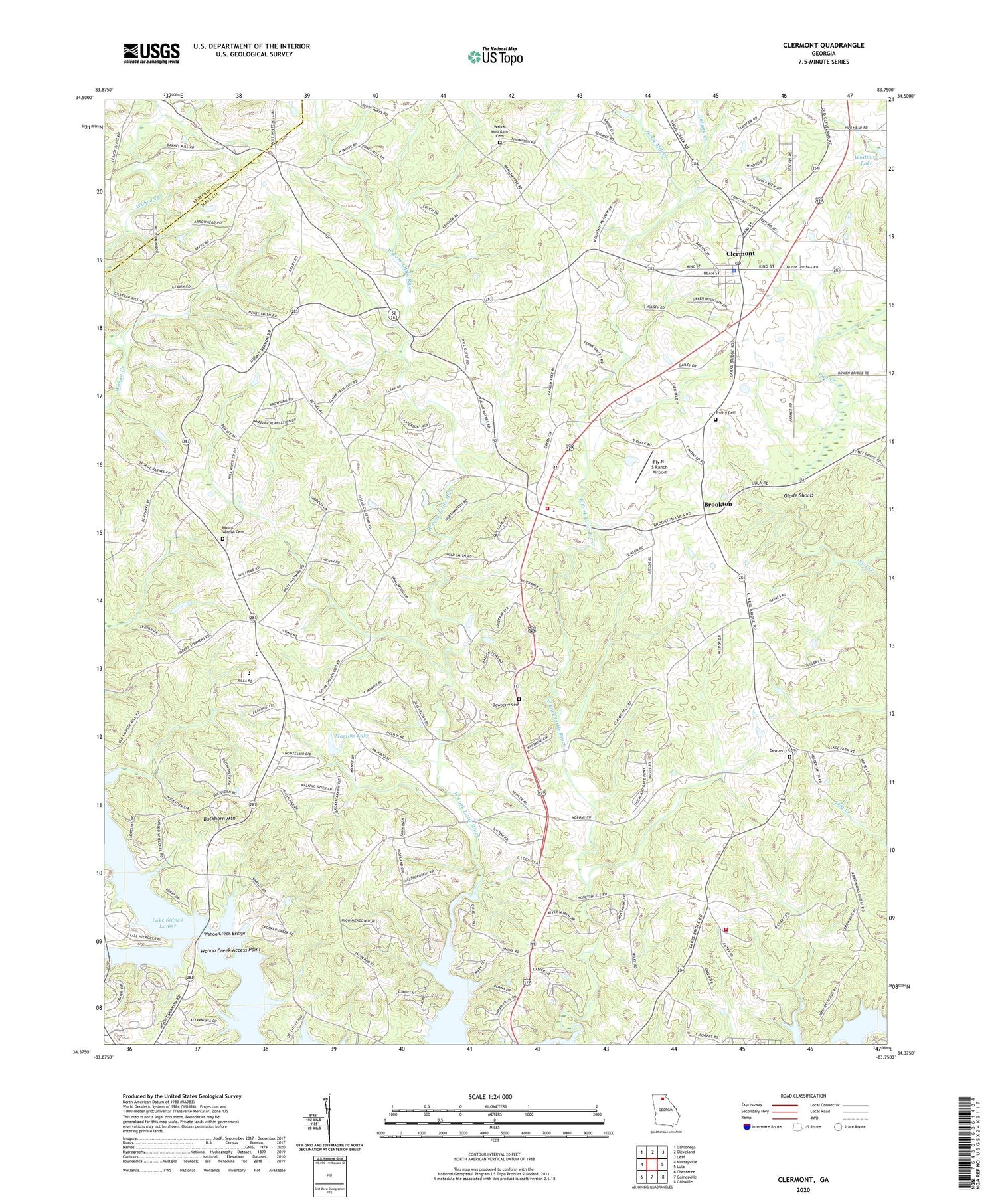Clermont Georgia US Topo Map Image