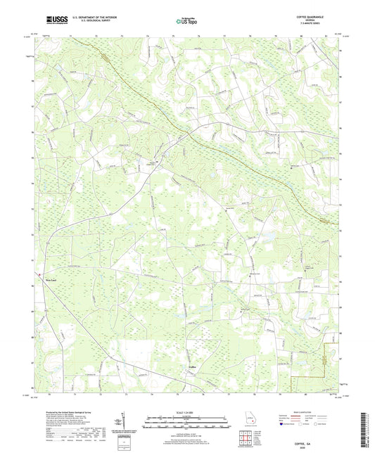 Coffee Georgia US Topo Map Image