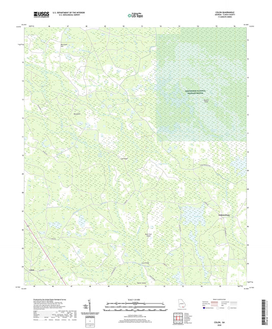 Colon Georgia US Topo Map Image