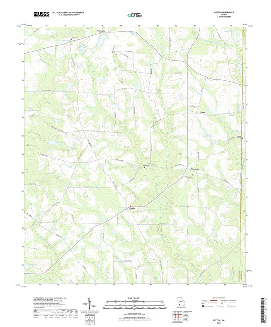 Cotton Georgia US Topo Map Image