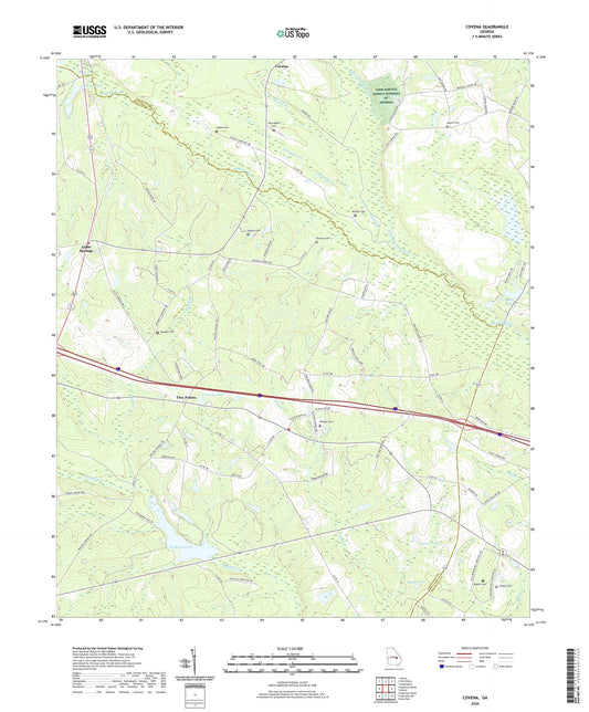 Covena Georgia US Topo Map Image