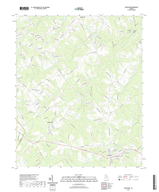 Crawford Georgia US Topo Map Image