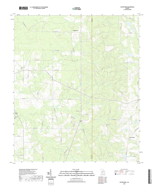 Cuffietown Georgia US Topo Map Image
