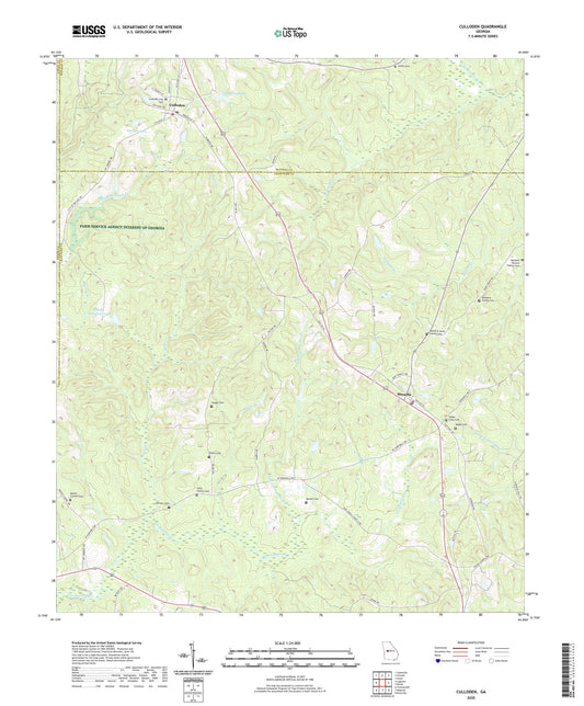 Culloden Georgia US Topo Map Image