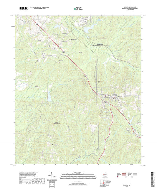 Cusseta Georgia US Topo Map Image