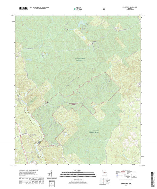 Dames Ferry Georgia US Topo Map Image
