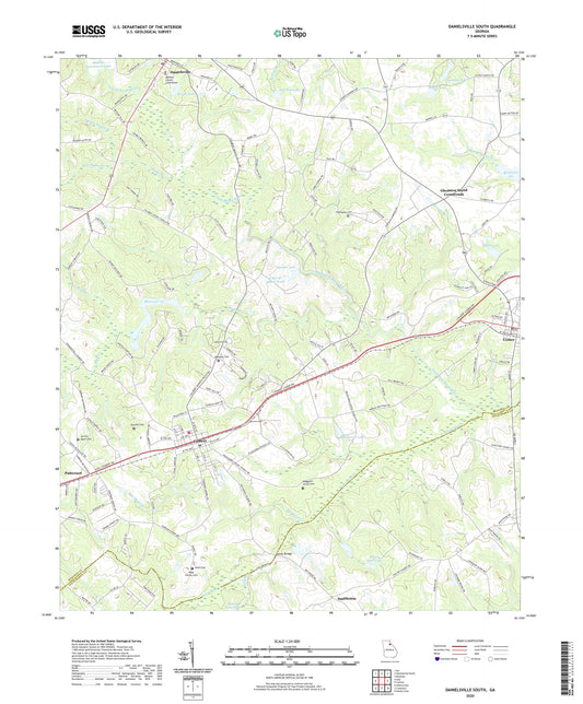 Danielsville South Georgia US Topo Map Image