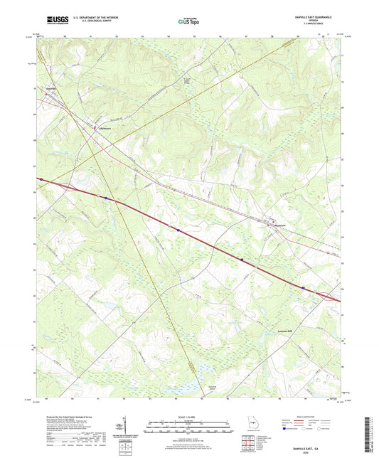 Danville East Georgia US Topo Map Image