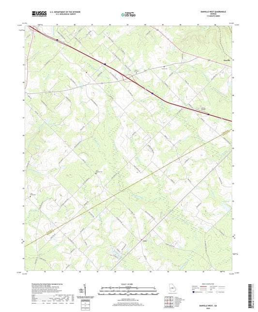 Danville West Georgia US Topo Map Image