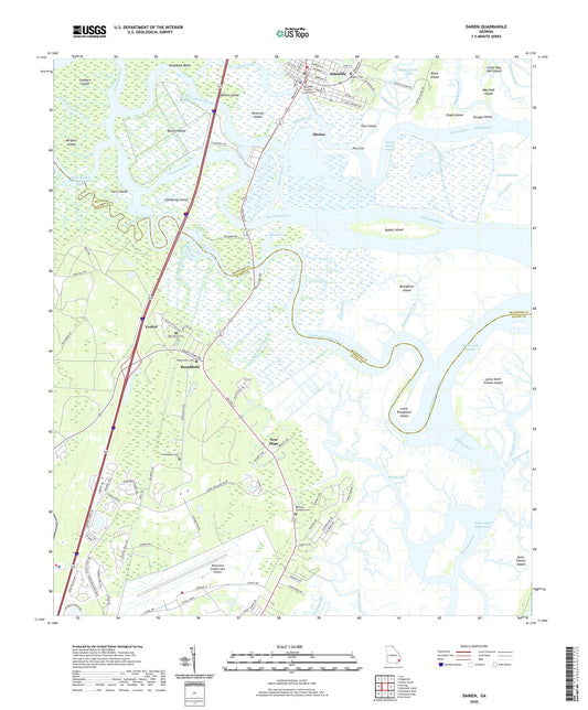 Darien Georgia US Topo Map Image
