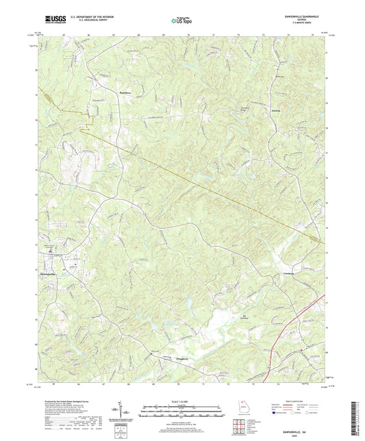 Dawsonville Georgia US Topo Map Image