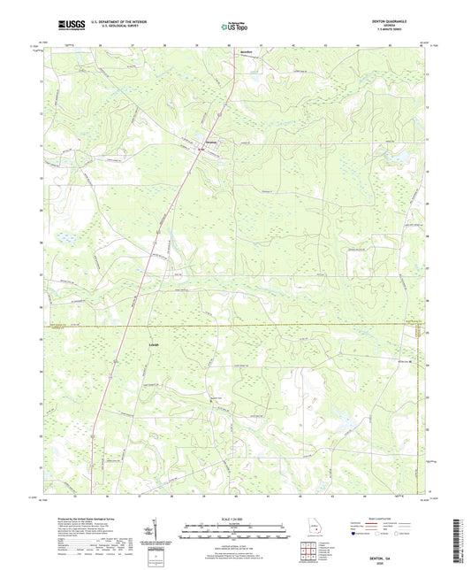 Denton Georgia US Topo Map Image