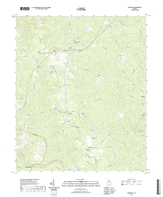 Devereux Georgia US Topo Map Image