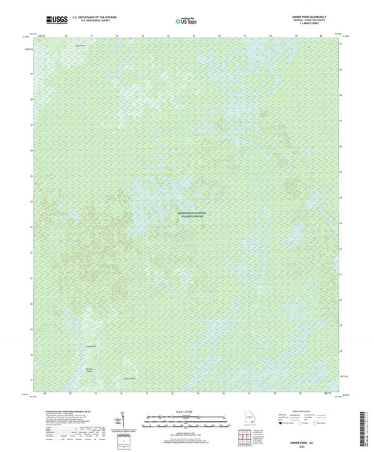 Dinner Pond Georgia US Topo Map Image