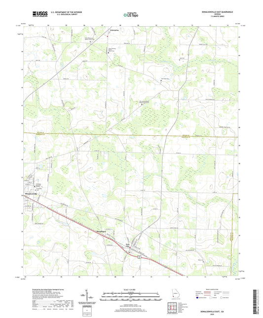 Donalsonville East Georgia US Topo Map Image