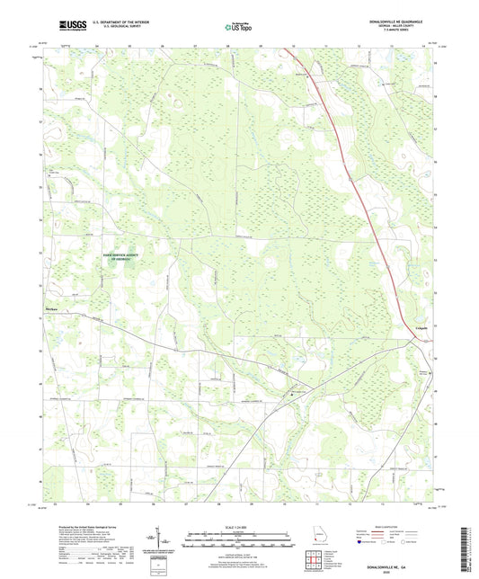 Donalsonville NE Georgia US Topo Map Image