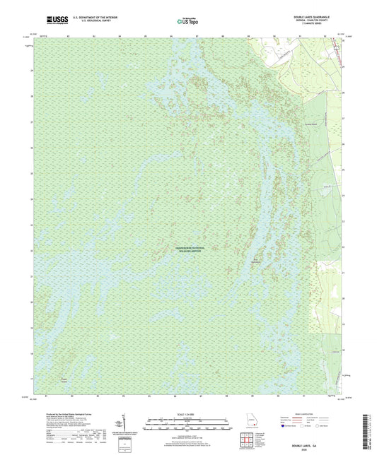 Double Lakes Georgia US Topo Map Image