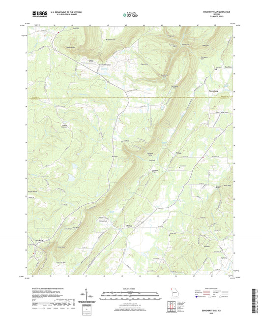 Dougherty Gap Georgia US Topo Map Image