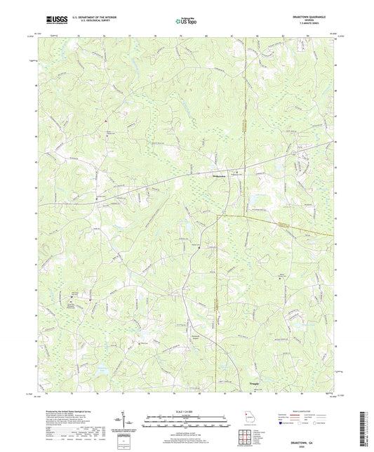Draketown Georgia US Topo Map Image
